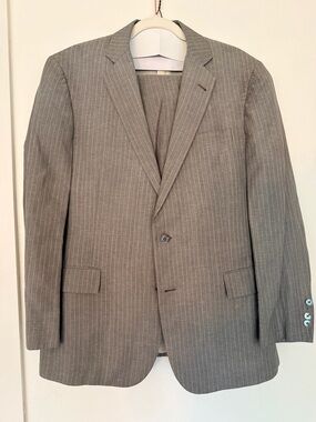 Brooks Brothers Gray Pinstripe Men's Suit Jacket & Pants